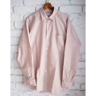 コモリ(COMOLI)のCOMOLI 18SS コモリシャツ ピンクストライプ サイズ0(シャツ/ブラウス(長袖/七分))