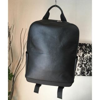 【定価3.2万】美品✨モレスキン　オールレザー　本革　ビジネスリュック　黒