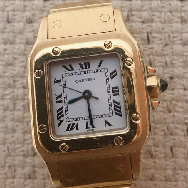 Cartier(カルティエ)のCARTIER 金無垢 サントスガルベSM レディースウォッチ 腕時計 K18 レディースのファッション小物(腕時計)の商品写真