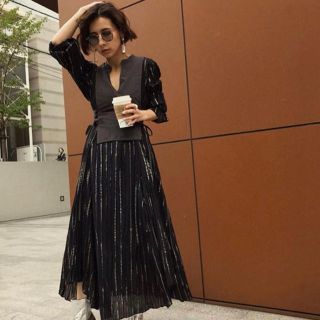 アメリヴィンテージ(Ameri VINTAGE)のWASHI LAYERED DRESS 完売商品(ロングワンピース/マキシワンピース)