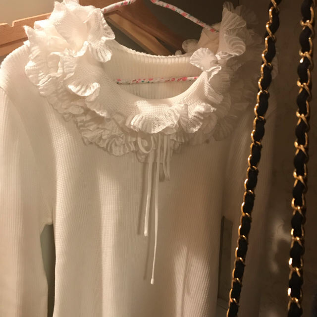 最終価格🧁france vintage rib ribbon knit. レディースのトップス(ニット/セーター)の商品写真