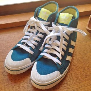 アディダス(adidas)のhoney mid グリーン×イエロー(スニーカー)