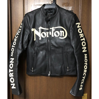 ノートン(Norton)のスプリングセール！　Norton Motorcycleのシングルライダース 黒(装備/装具)