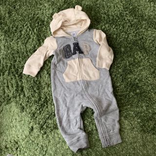 ベビーギャップ(babyGAP)のbabyGAP クマ耳パーカーロンパース(カバーオール)