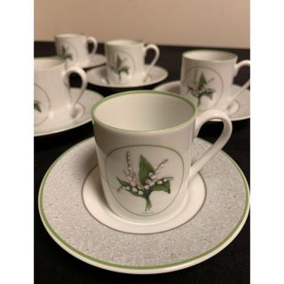 クリスチャンディオール(Christian Dior)のChristian Dior ミリラフォーレ デミタス カップ &ソーサー ５客(食器)