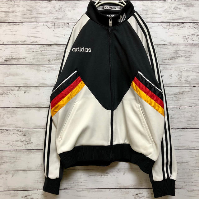【希少】90s 古着 アディダス デサント製 トラックジャケット ドイツ代表 L 【希少】90s 古着 アディダス デサント製 トラックジャケット ドイツ代表 L