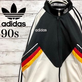 【美品レア‼️】90s adidas デサント製ドイツ代表ジャージ XL 白