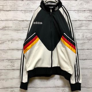 【美品レア‼️】90s adidas デサント製ドイツ代表ジャージ XL 白