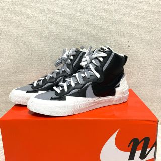 ナイキ(NIKE)のNike Sacai Blazer Mid Black 27.5(スニーカー)