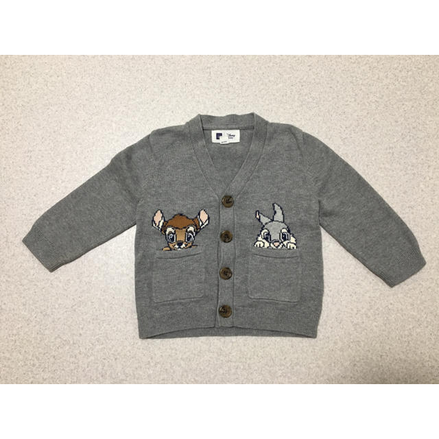 babyGAP(ベビーギャップ)の90㎝ ベビーギャップ バンビ カーディガン ディズニー  キッズ/ベビー/マタニティのキッズ服男の子用(90cm~)(カーディガン)の商品写真