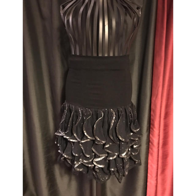 H&M(エイチアンドエム)のディアクレア 星柄 たっぷり フリル ミニスカート ダンス 衣装にも レディースのスカート(ミニスカート)の商品写真