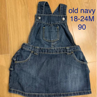 オールドネイビー(Old Navy)の【old navy】 デニムジャンパースカート 18-24M(ワンピース)