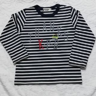 ニットプランナー(KP)の新品　KP Boy ネイビーボーダー長袖90cm(Tシャツ/カットソー)