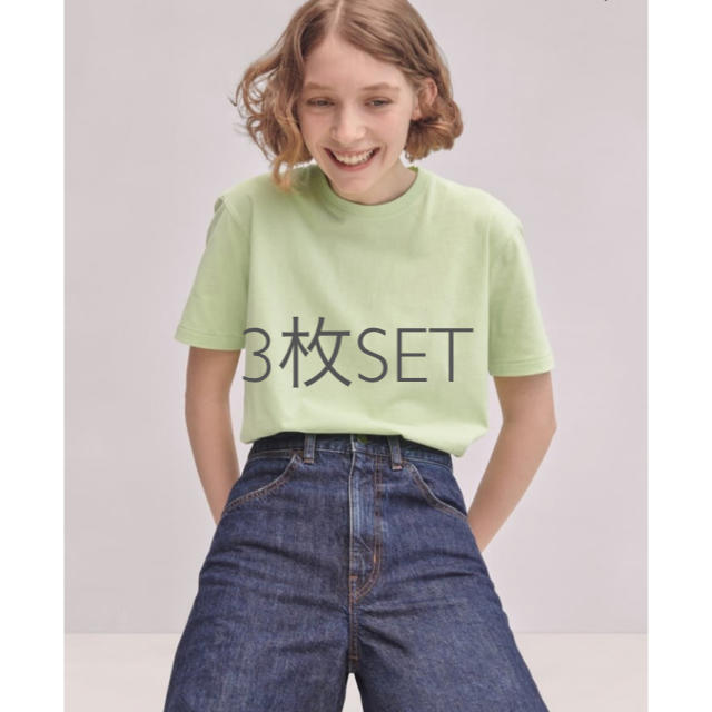 UNIQLO(ユニクロ)の【新品】3枚set UNIQLO リラックスフィット クルーネックT レディースのトップス(Tシャツ(半袖/袖なし))の商品写真