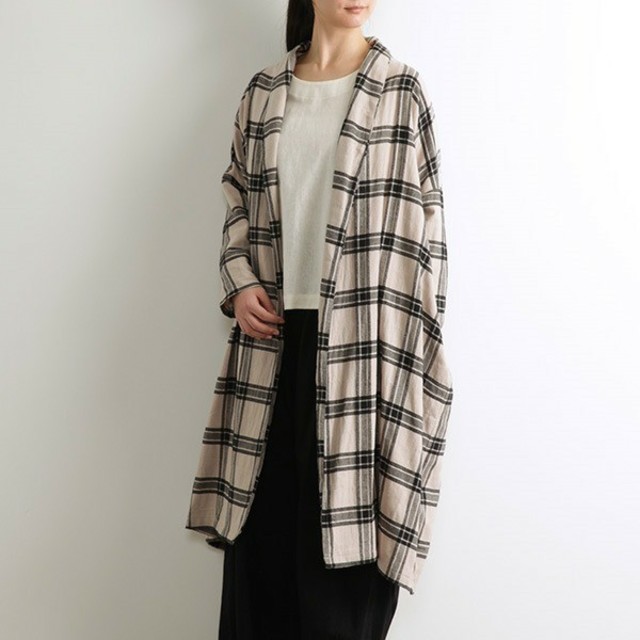 SCOT CLUB - 新品Lintu Laulu起毛チェックガウンベージュ定価13000