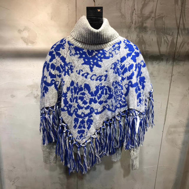 sacai sacai luck サカイラック　ニットポンチョ　プルオーバー