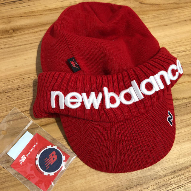 New Balance(ニューバランス)のニューバランス　ゴルフ　ニットサンバイザー　新品 レディースの帽子(ニット帽/ビーニー)の商品写真