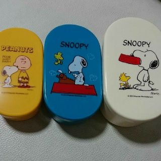 スヌーピー(SNOOPY)の スヌーピー コンテナ３個セット 新品(容器)