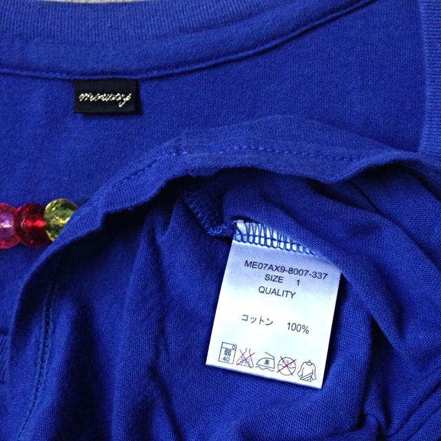 moussy(マウジー)のmoussy ブルー 半袖 Tシャツ レディースのトップス(Tシャツ(半袖/袖なし))の商品写真