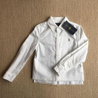 ラルフローレン(Ralph Lauren)の【新品】ラルフローレン　キッズ　裾フリンジシャツ　120(ブラウス)