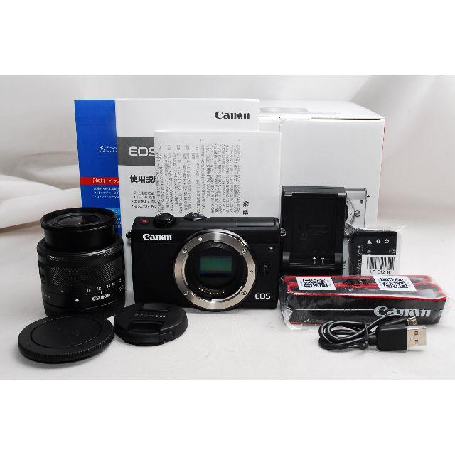 Canon(キヤノン)の♡WiFi＆自撮り＆女性人気♡Canon EOS M100 レンズキットブラック スマホ/家電/カメラのカメラ(ミラーレス一眼)の商品写真