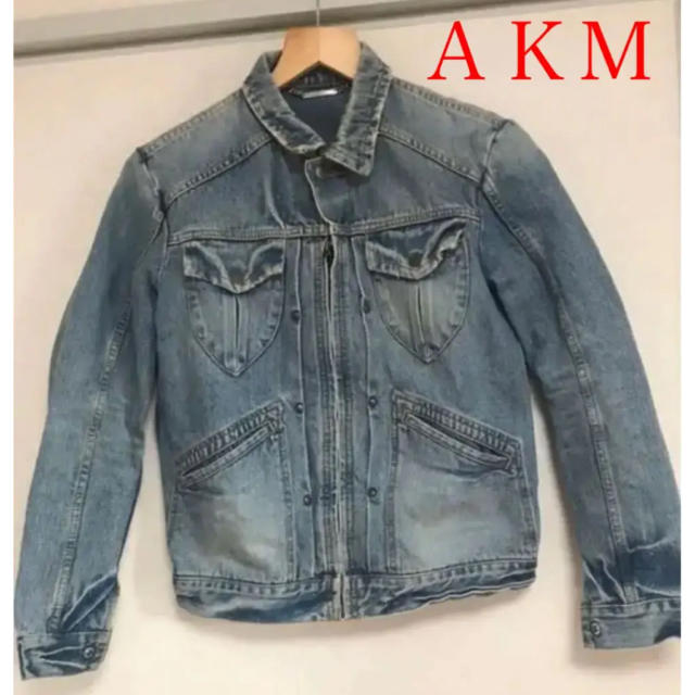 AKM(エイケイエム)の【美品】akm Gジャン ブルゾン デニムジャケット 裏地あり メンズのジャケット/アウター(Gジャン/デニムジャケット)の商品写真