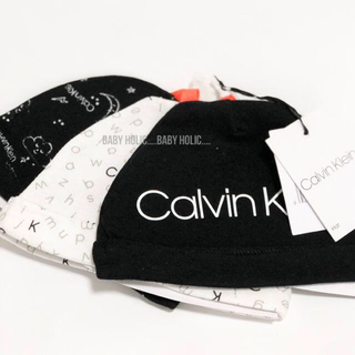 【新品正規品】Calvin Klein《カルバン クライン》ベビー帽子3枚セット