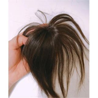 新品！頭頂部付け毛ヘア医療用にもライトブラウン★洗える男女兼用耐熱(その他)