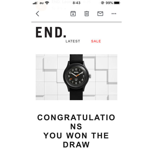 END. X SOPH. X Timex MK1 Watch 新品未使用