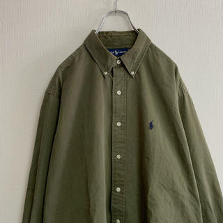 ラルフローレン(Ralph Lauren)の90年代 Ralph Lauren BDシャツ カーキ ビッグサイズ(シャツ)