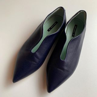 ザラ(ZARA)のZara パンプス ネイビー 37 23.5cm(ハイヒール/パンプス)