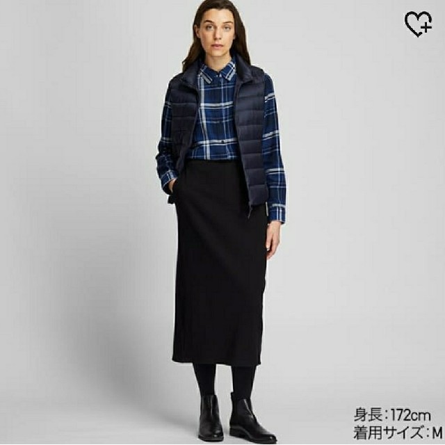 UNIQLO(ユニクロ)のユニクロ♥️リブタイトロングスカート(BLACK) レディースのスカート(ロングスカート)の商品写真