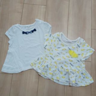 アカチャンホンポ(アカチャンホンポ)の【70センチ】女の子用シャツ2枚組(Ｔシャツ)