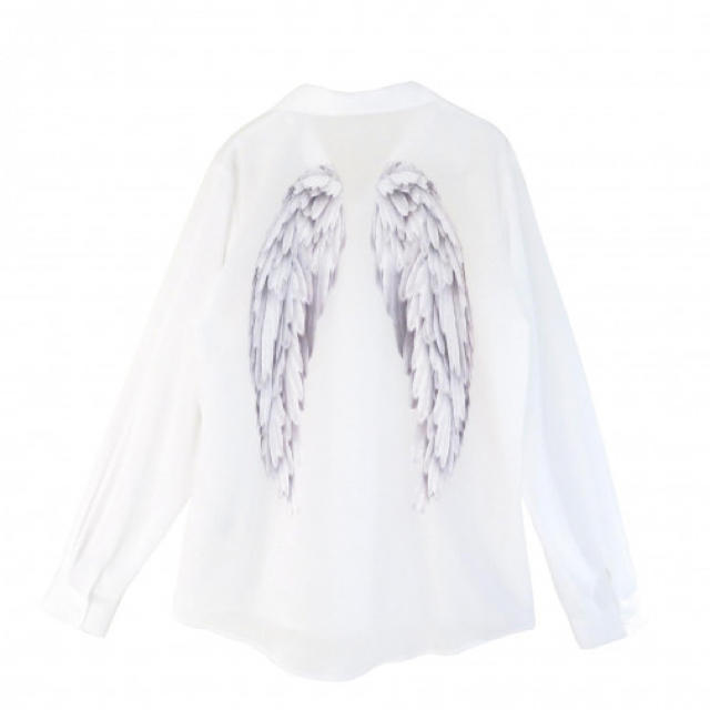 メンズMILKBOY ミルクボーイ ANGEL SHIRTS 天使 羽 シャツ 羽根