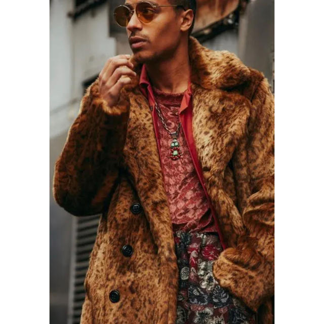 Needles leopard fur coat S 美品