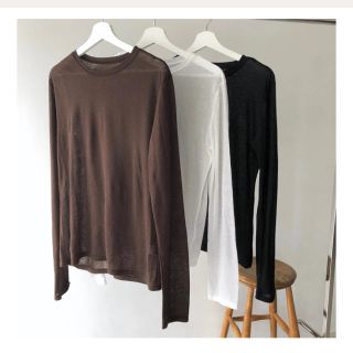 ビューティアンドユースユナイテッドアローズ(BEAUTY&YOUTH UNITED ARROWS)のwillfully sheer standard longer long-T(カットソー(長袖/七分))