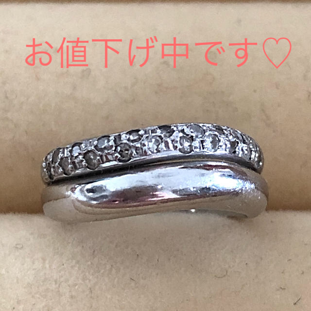 Pt900 ダイヤモンド0.16ct✨ピンキーリング約2号 お値下げしました❗️