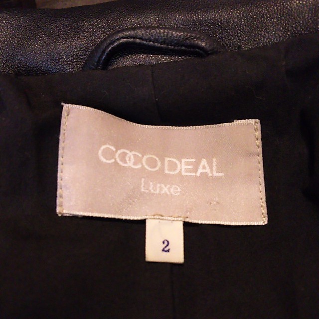 COCO DEAL(ココディール)の【COCODEAL】 ココディール ライダース ジャケット レザー 羊革 ラム レディースのジャケット/アウター(ライダースジャケット)の商品写真