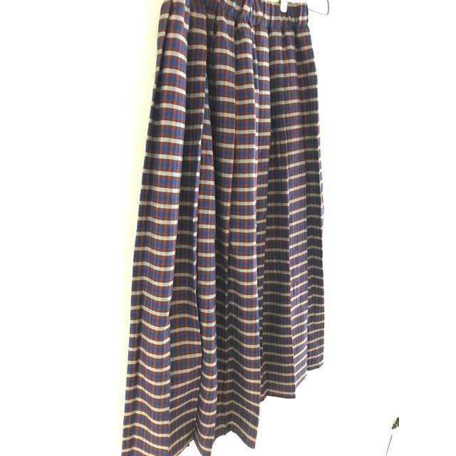 パープルのプリーツロングスカート レディースのスカート(ロングスカート)の商品写真