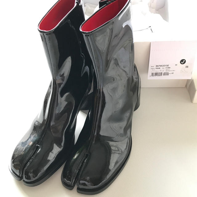 新品 Maison Margiela 足袋ブーツ レザー マルジェラ 黒 メンズ