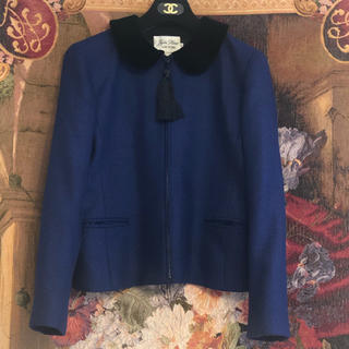 十仁プラザ・クチュール　シルクベルベット襟のウールジャケット(テーラードジャケット)