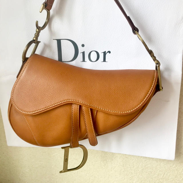 Christian Dior - 美品 ディオール Dior サドルバッグ レザー ブラウンの通販 by Balocco's shop