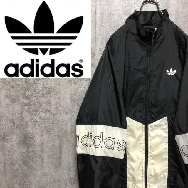 しっかり adidas アディダスオリジナルス☆袖刺繍ビッグロゴバイカラー