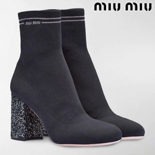 ミュウミュウ MIUMIU ソックスブーツ | labiela.com