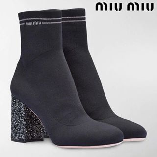 ミュウミュウ(miumiu)のMIU MIU ソックスブーツ(ブーツ)