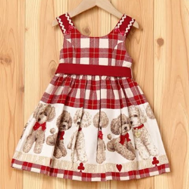 Shirley Temple(シャーリーテンプル)の1回着 プードル ジャンパースカート 120 キッズ/ベビー/マタニティのキッズ服女の子用(90cm~)(スカート)の商品写真