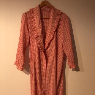 vintage gingham check gown❤︎(ガウンコート)