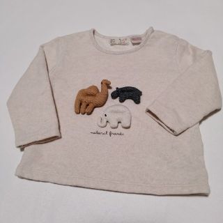 ザラキッズ(ZARA KIDS)のZARA baby　アニマルモチーフ付きトレーナー　80　ZARAmini(トレーナー)