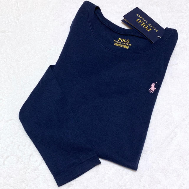 POLO RALPH LAUREN(ポロラルフローレン)の1点のみ⑅︎◡̈︎* 新品✨柔らかロングスリーブ T ガールズ L/150 キッズ/ベビー/マタニティのキッズ服女の子用(90cm~)(Tシャツ/カットソー)の商品写真