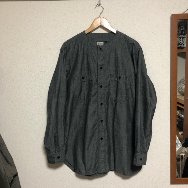 COMOLI(コモリ)のorslow シャンブレー ノーカラーシャツ サイズ2 メンズのトップス(シャツ)の商品写真